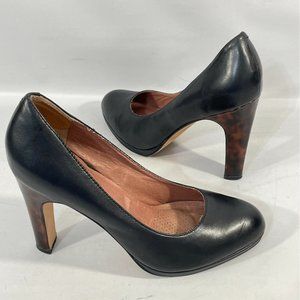 Corso Como Womens Pump Heels 8M Black Leather Round Toe